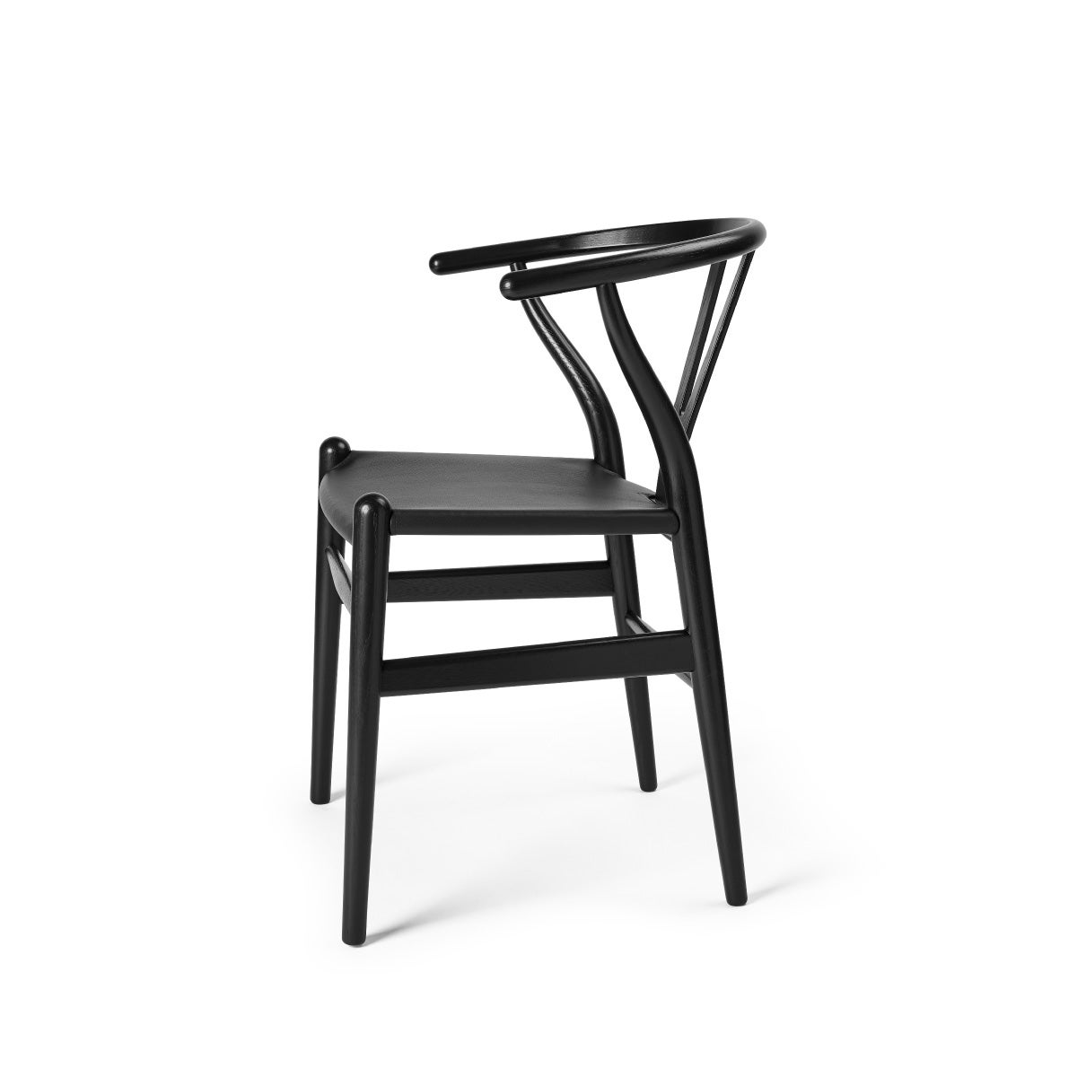 カール・ハンセン＆サン（CARL HANSEN & SON） CH24P Yチェア（レザーシート：ブラック） オーク ブラック塗装
